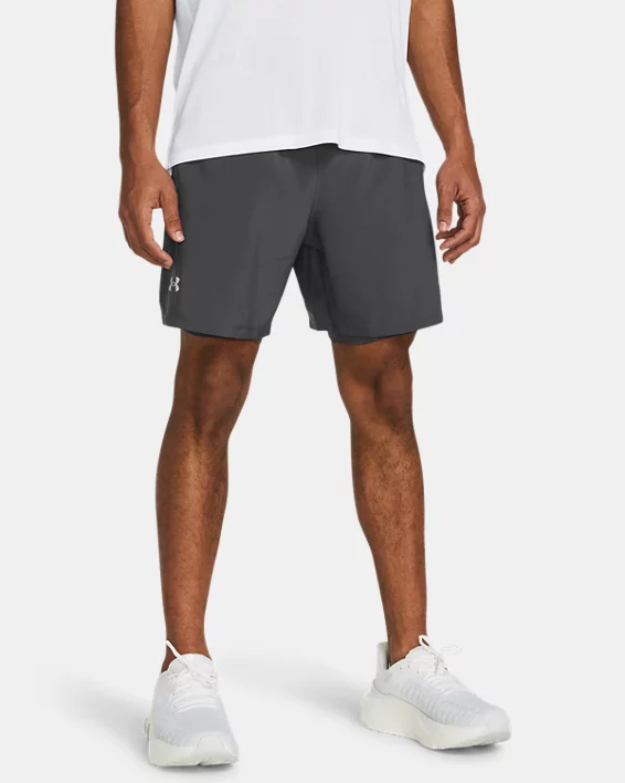 UA Launch Mens 2-in-1 7" Shorts